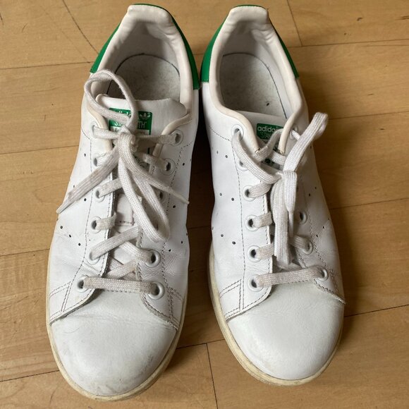 Adidas Stan smith sneakers white green womens sz 6 - Picture 1 of 6